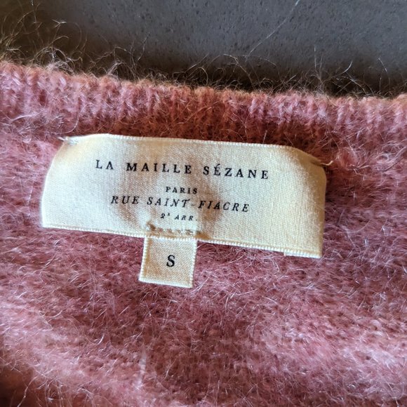 Sezane Pink Crew Neck Sweater - Picture 4 of 16